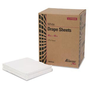 DRAPE SHEET 2-PLY 40 X 48 WHITE 100/CS